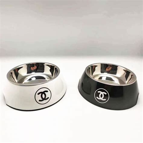 chanel dog bowl prices|Chanel dog collar and leash.